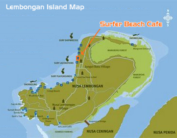 Lembongan Island Map